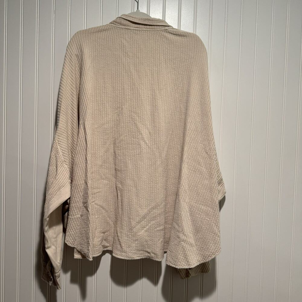 Free People One Scout Thermal Shacket Cream Size Large - Picture 7 of 7